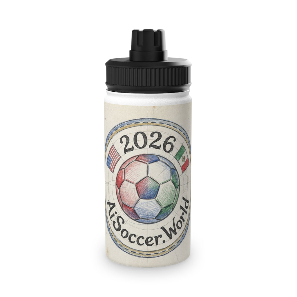 2026 World Cup Soccer Stainless Steel Water Bottle – USA/Mexico Fan Sports Bottle