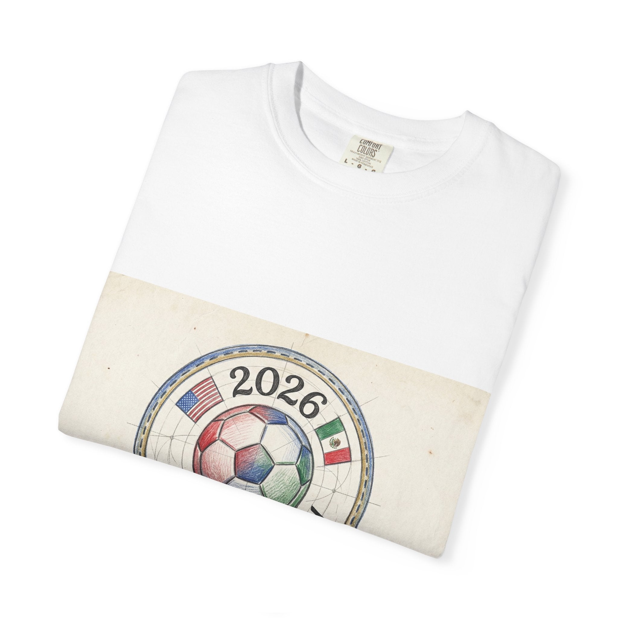 2026 World Soccer Retro Logo T-Shirt — AI Soccer World Vintage Football Tee