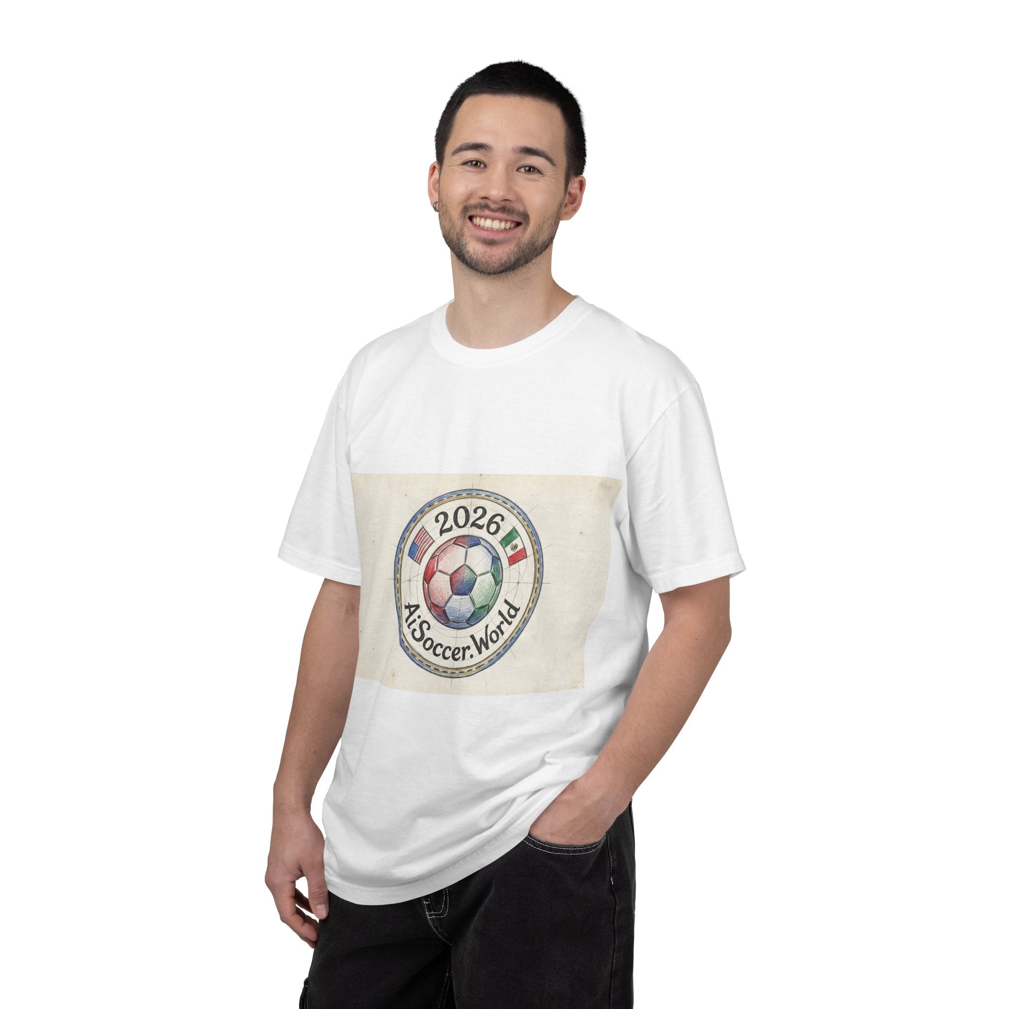 2026 World Soccer Retro Logo T-Shirt — AI Soccer World Vintage Football Tee